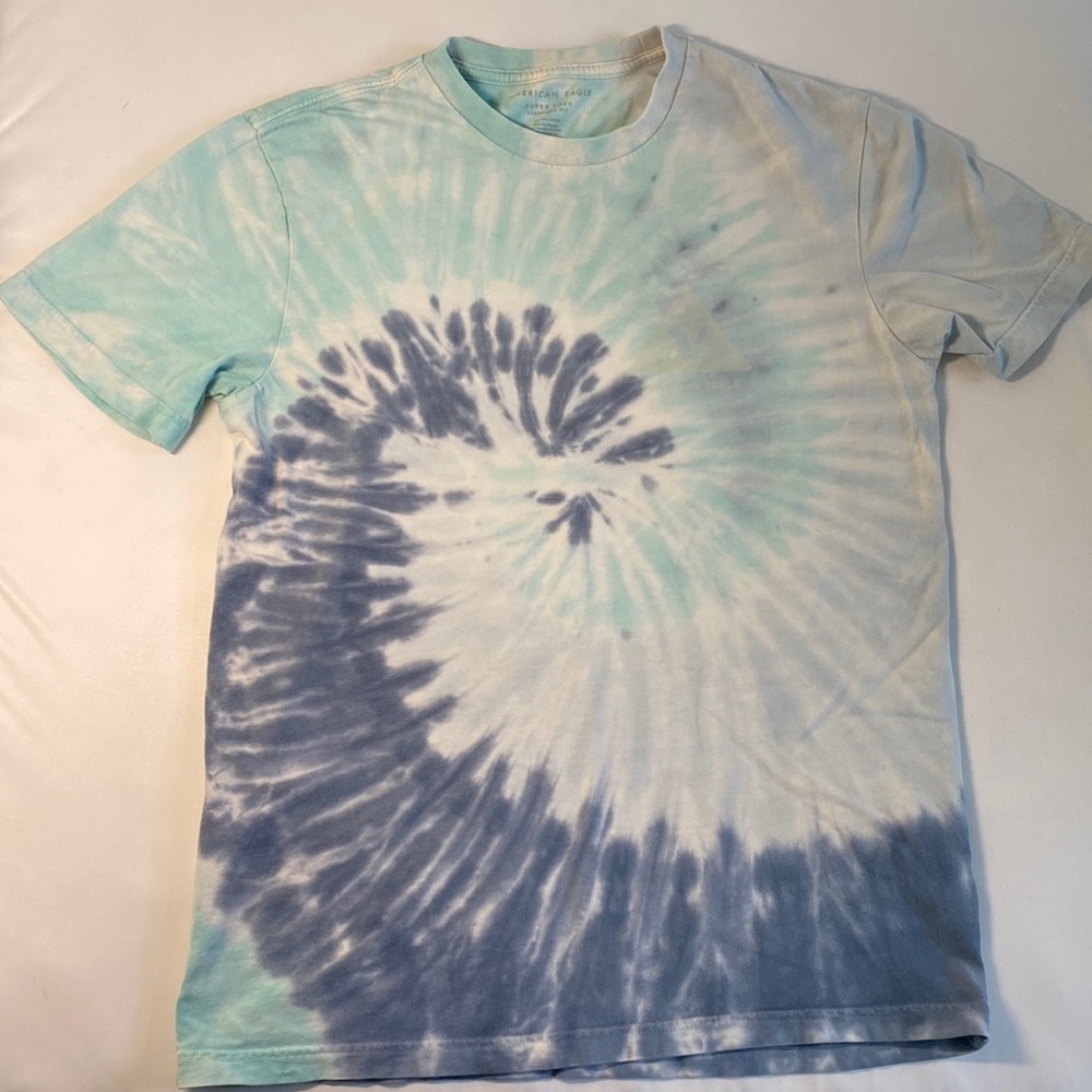 American eagle blue tie dye shirt XS